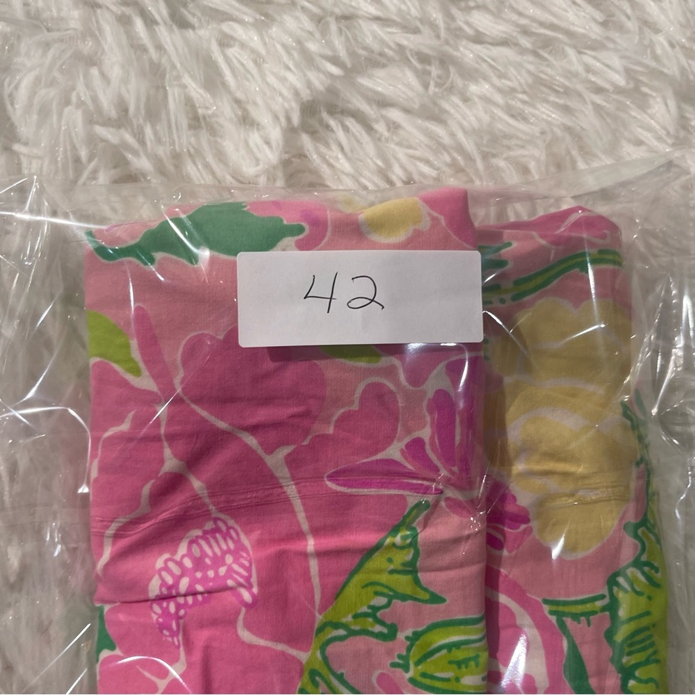 Lilly Pulitzer Cropped Pants Womens Size 4 Pink Floral Cotton - Picture 8 of 8